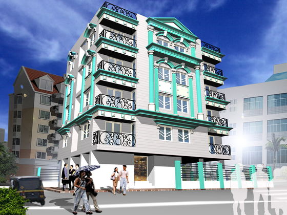 Architect’s view of Trans Ruby, a G+4 apartment building